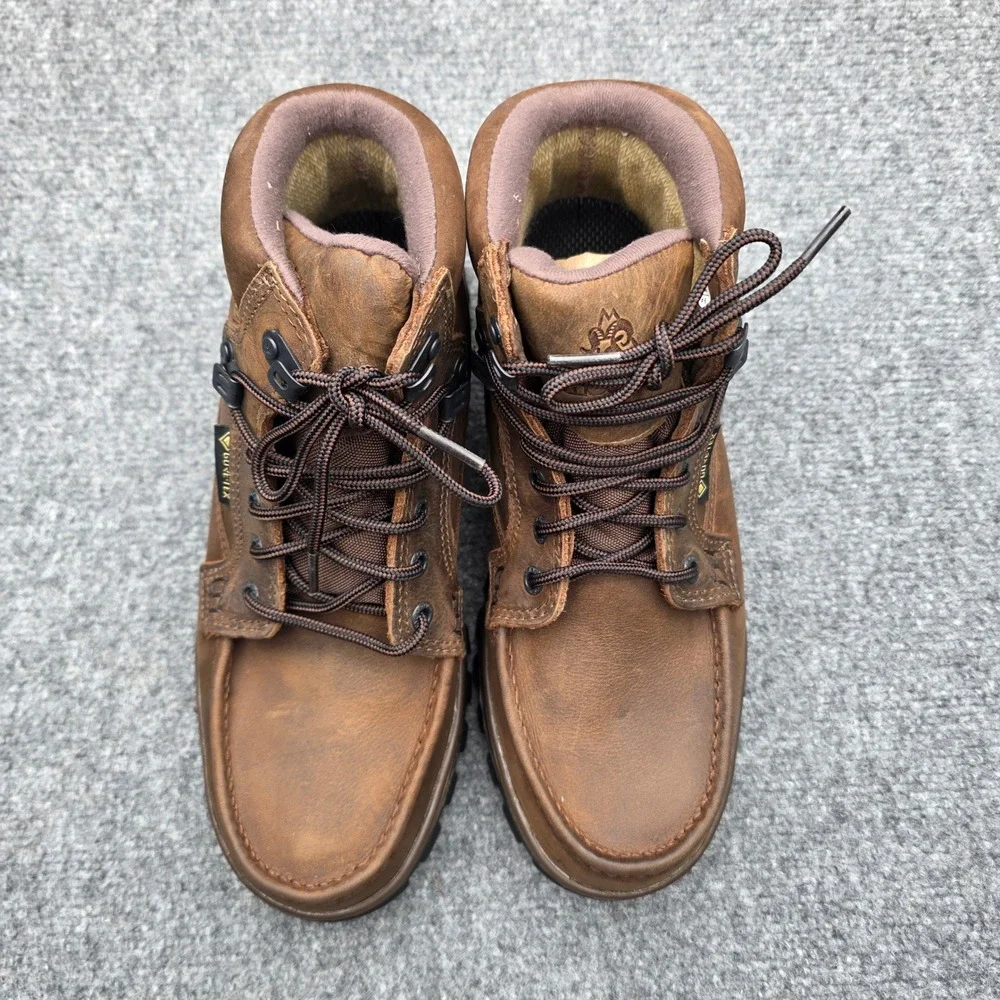 Rocky 8723 Gore-Tex Waterproof Moc Toe Boots Mens Size 9M Leather Work Hiking